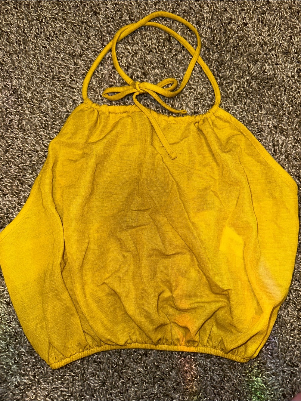 Zara Yellow Halter Neck Women's Top NWOT never worn.